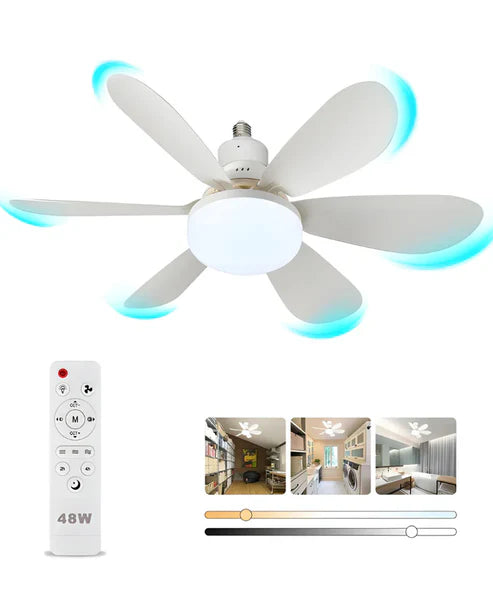 Ventilador con foco 2 en 1