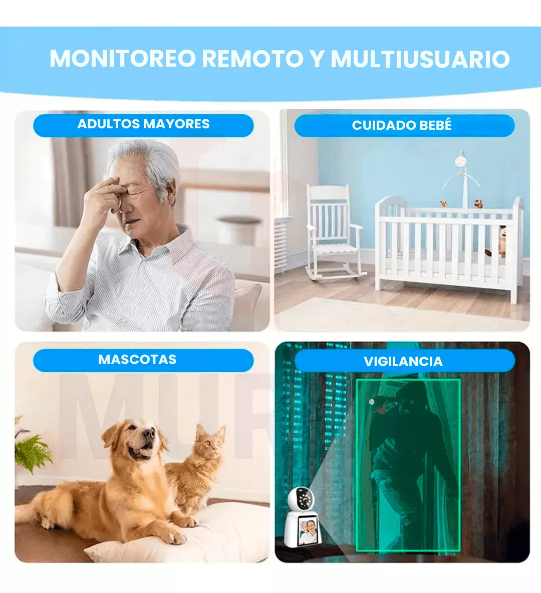 camara de seguridad wifi con  videollamada