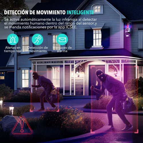 Cámara de seguridad Avanzada con alarma y doble lente full HD - Máxima resolución