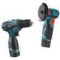 KIT MINI ESMERIL AMOLADORA + TALADRO INALAMBRICO 2 BATERIA