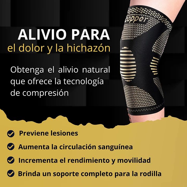 Rodilleras de Cobre Antiinflamatorias (Par) - Alivio diario para dolor y rigidez