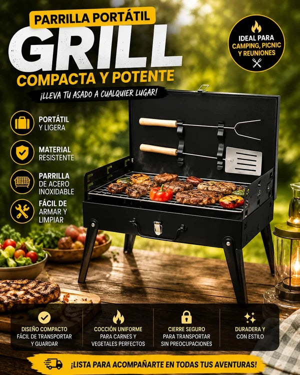 Parrilla Parrillera Para Asado Plegable Portatil