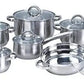 Set de ollas 6 piezas Acero Inoxidable