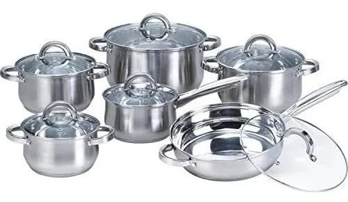 Set de ollas 6 piezas Acero Inoxidable