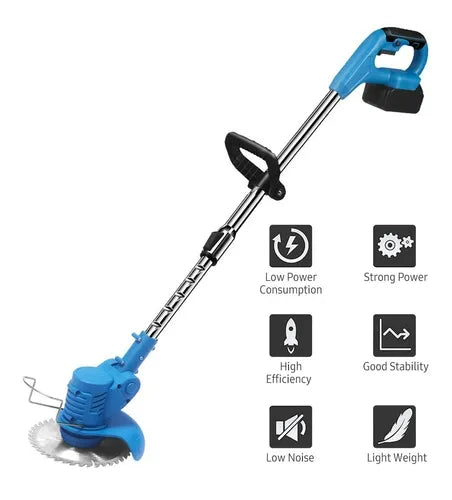 Podadora Altura Electrica Cortadora Pasto Cesped Inalambrica CON DOS BATERIA