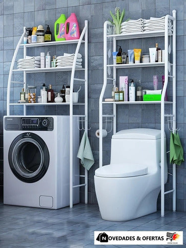 Estante De Lavadora Lavanderia-Organizador Baño PREMIUM✅
