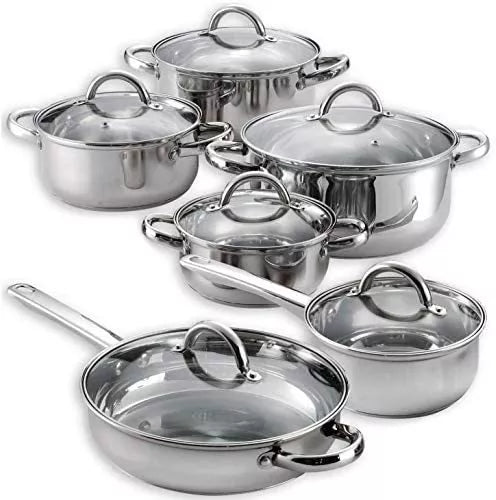 Set de ollas 6 piezas Acero Inoxidable